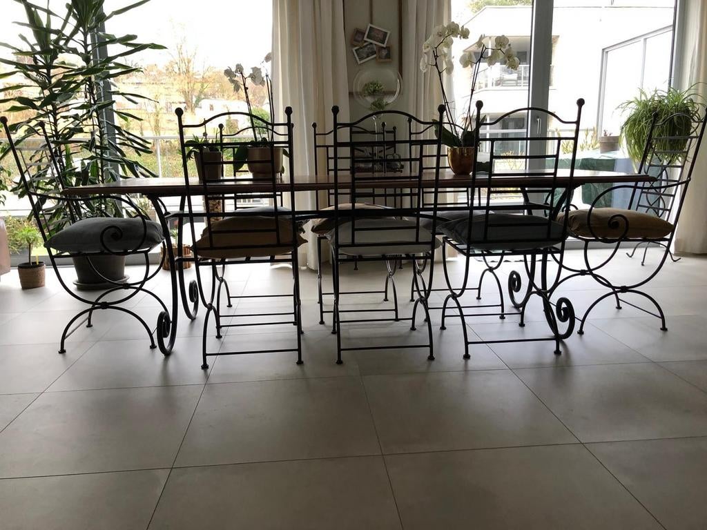 Ensemble chaises et fauteuils fer forgé, Enlèvement