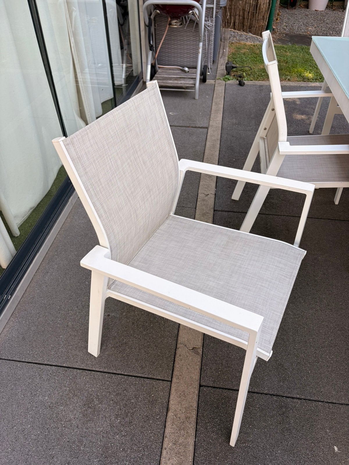 Zeer mooie tafel met 6 stoelen, Enlèvement, Utilisé, 6 places, Salons de jardin
