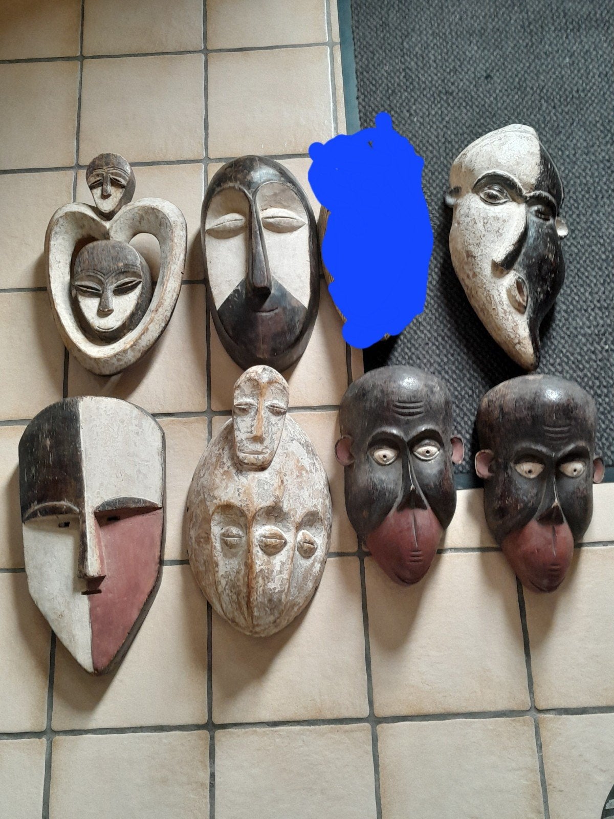 afrikaans masker, Antiquités & Art, Enlèvement, Masque