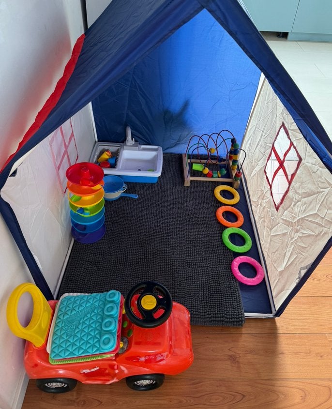 Tente de jeu en tissu/maison de jeu pour enfants, Enlèvement, Comme neuf