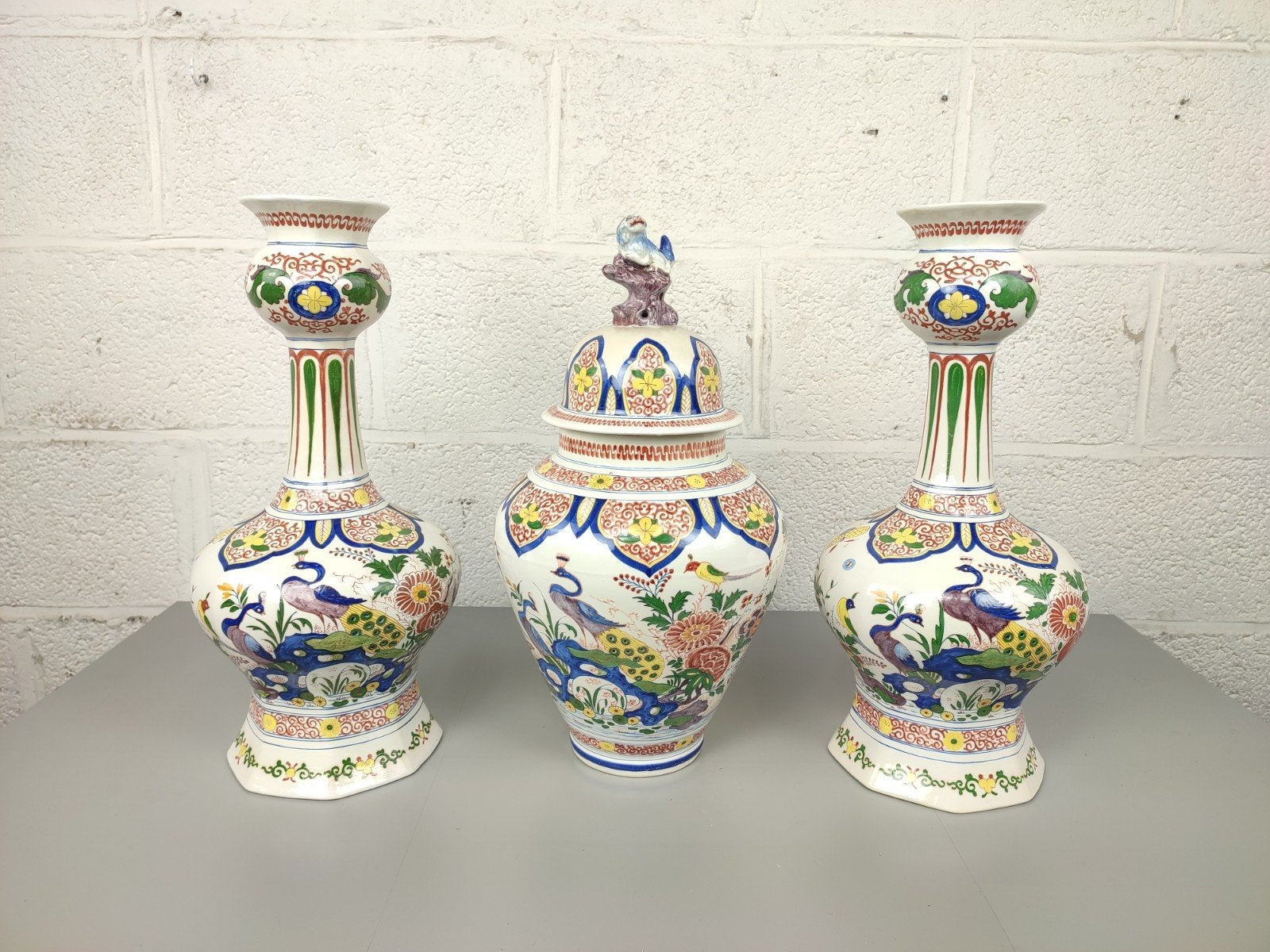 Groot 3-delig stel van Boch Keramis, chambre des peintres, Antiquités & Art, Antiquités | Vases, Enlèvement