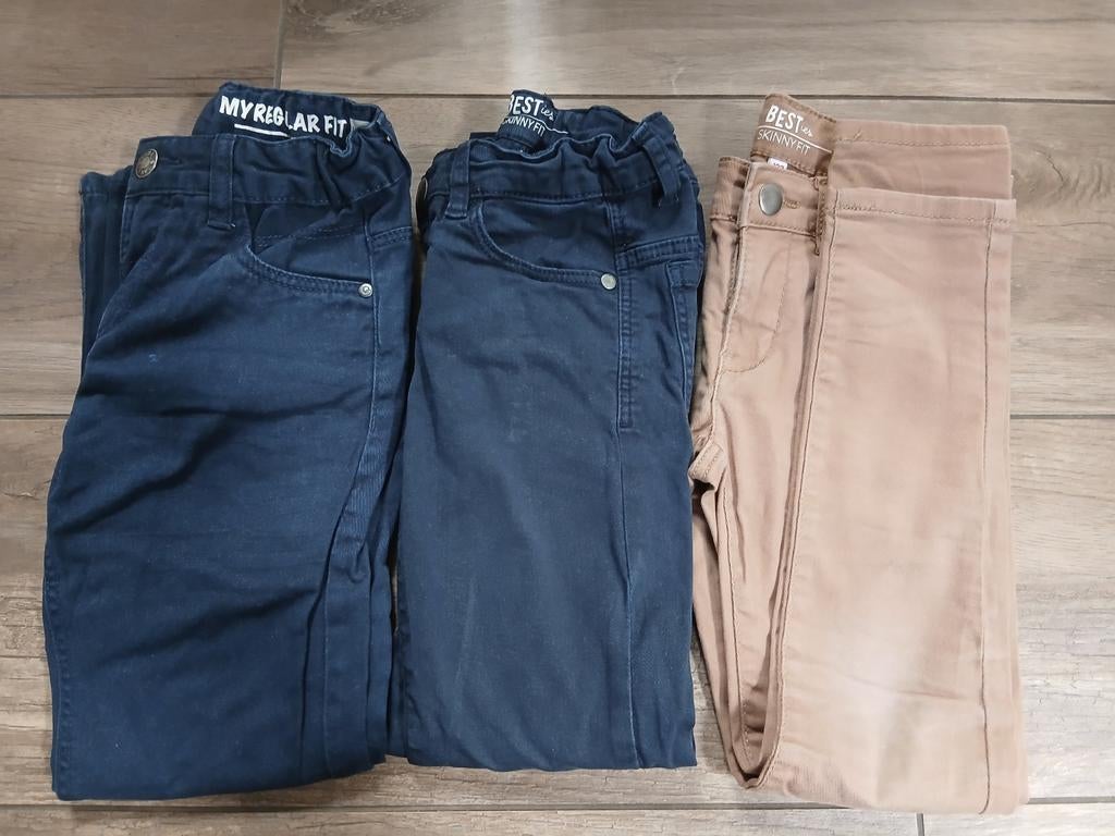 3 lange broeken 122, Ophalen, Gebruikt, Jongen, Broek