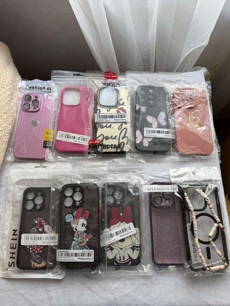 Lot 10 coques iPhone 14 Pro, Enlèvement, Comme neuf