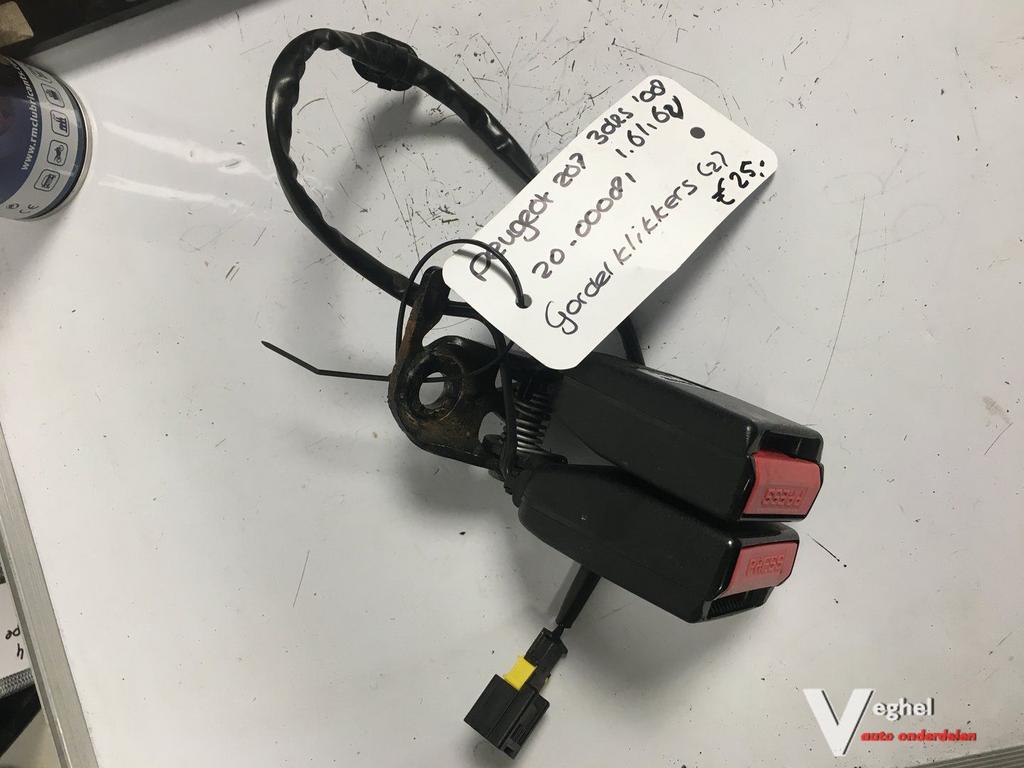 Peugeot 207  3 drs 2008 Gordelklikkers midden, -, Utilisé, -, -