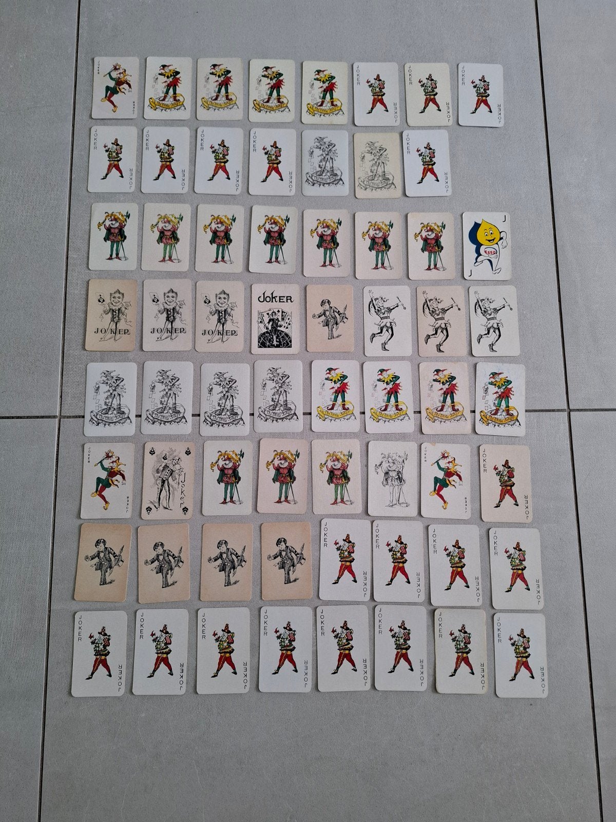 63 vieilles cartes Joker. Années 50-60., Enlèvement