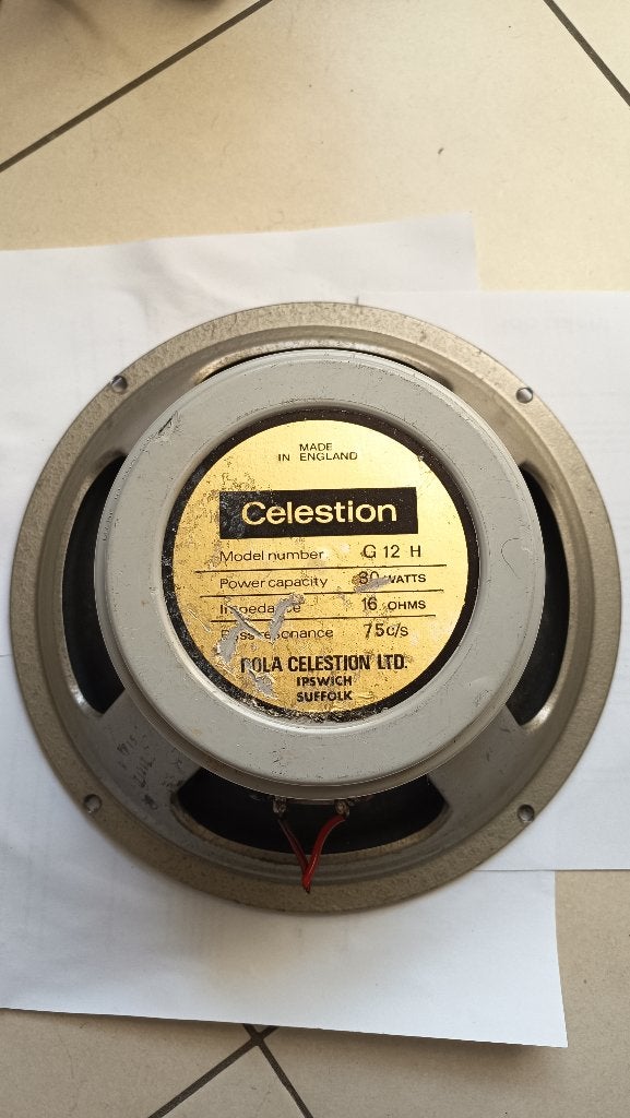 Celestion Greenback 1973 G12H Creamback, Enlèvement