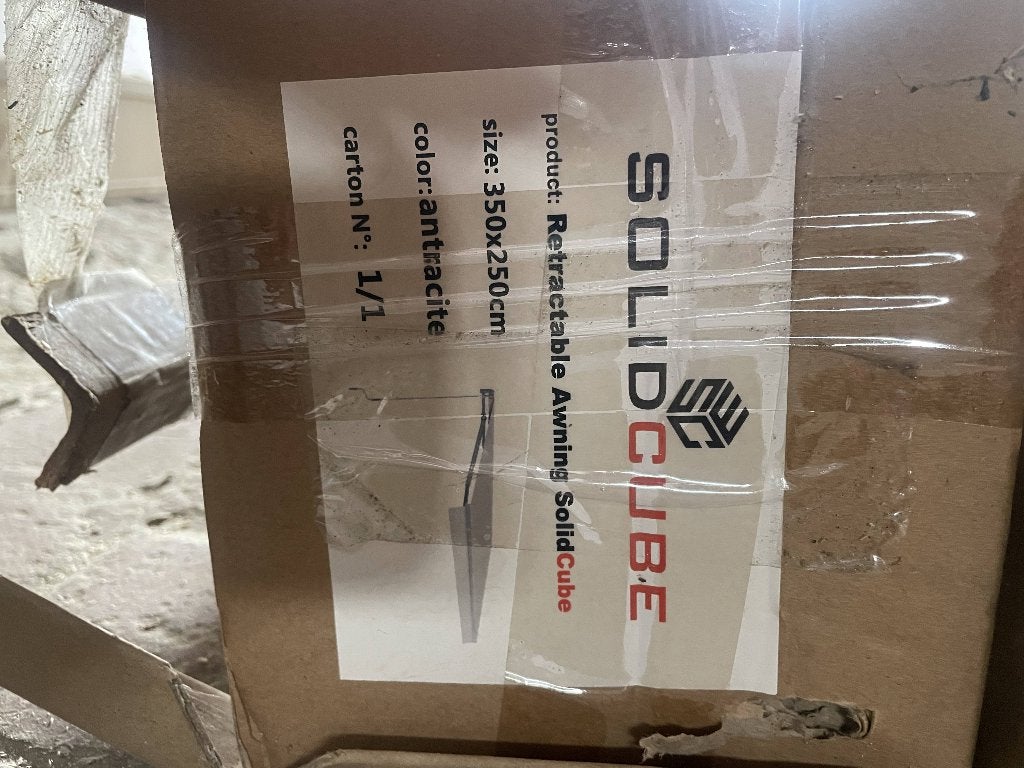 Banne Solaire SolidCube 350x250, Jardin & Terrasse, Neuf, À bras articulé, 250 cm à 450 cm, 150 à 300 cm