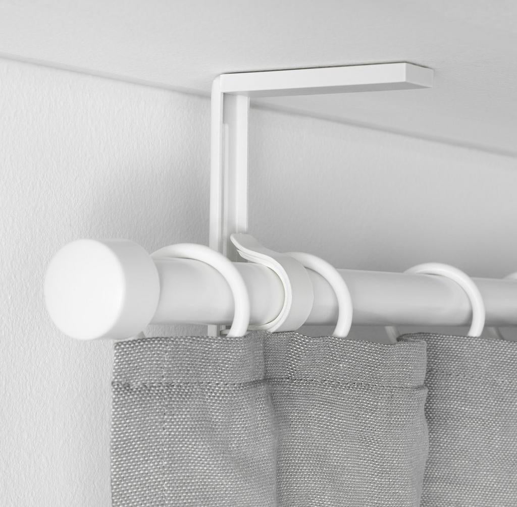 HUGAD Combinaison tringle à rideaux, avec supports muraux, Enlèvement, Comme neuf