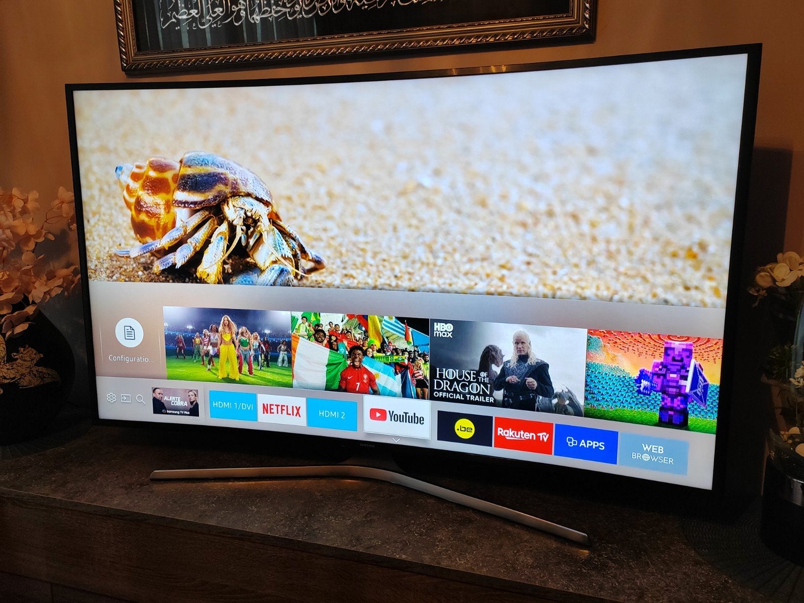 Samsung smart tv curved 4k 55 pouces 139Cm Grande télé, Enlèvement, Samsung, Smart TV