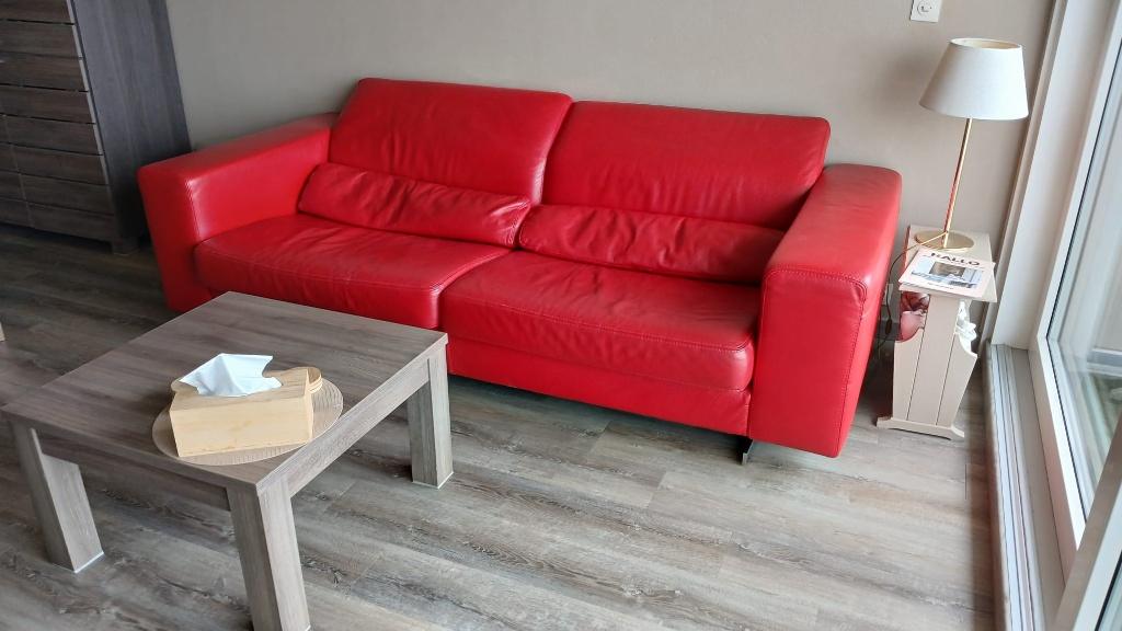 te koop 3 zit zetel, Huis en Inrichting, Gebruikt, Driepersoons, Rechte bank, 200 tot 250 cm