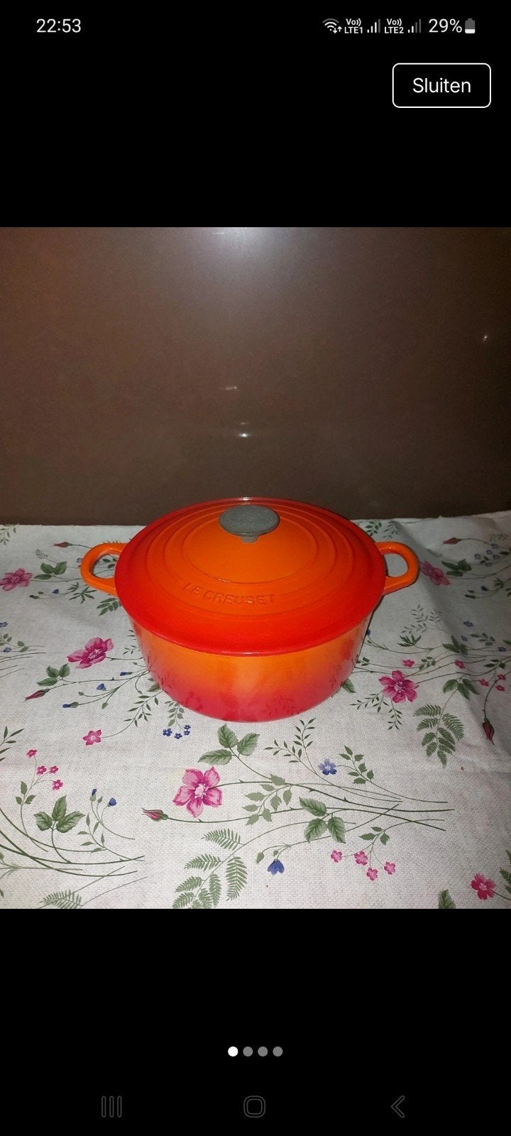kookpot le creuset 24 cm, Ophalen of Verzenden