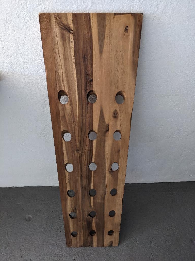 Houten wijnrek 18 flessen, Ophalen, 15 tot 25 flessen, Zo goed als nieuw, 75 cm of meer