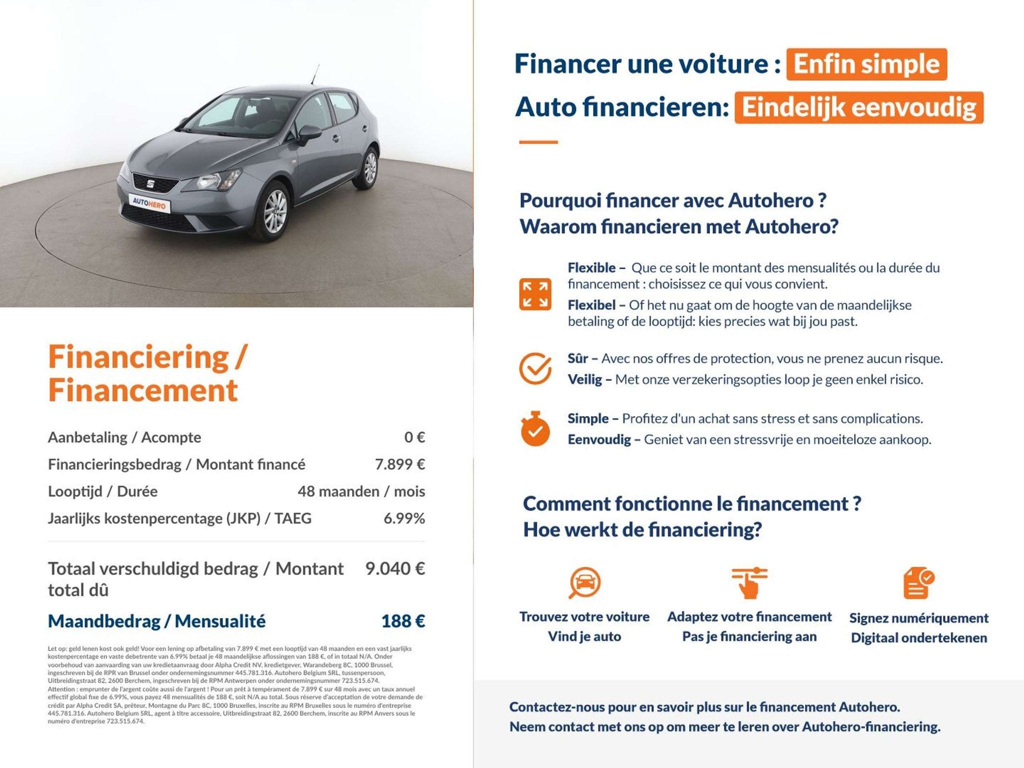 SEAT Ibiza 1.0 Reference (année de construction 2017), Autos, Achat, 1049 kg, Boîte manuelle, Ibiza