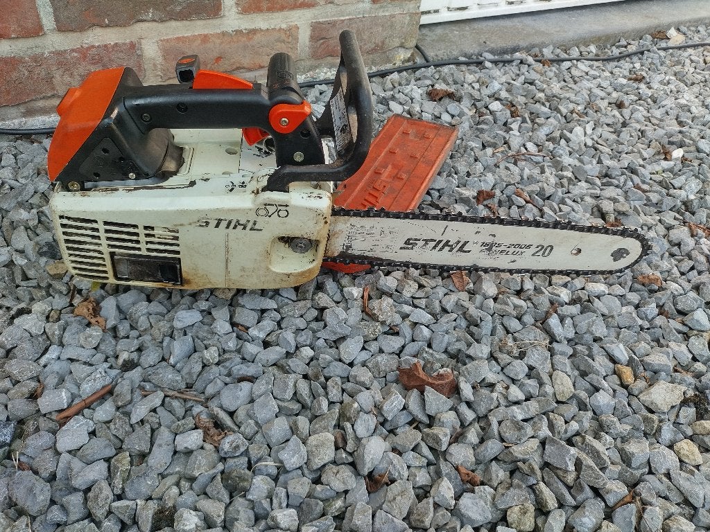 Tronçonneuse STIHL MS200T révisée + 6 chaînes + valisette, Tuin en Terras, Ophalen, Gebruikt, STIHL
