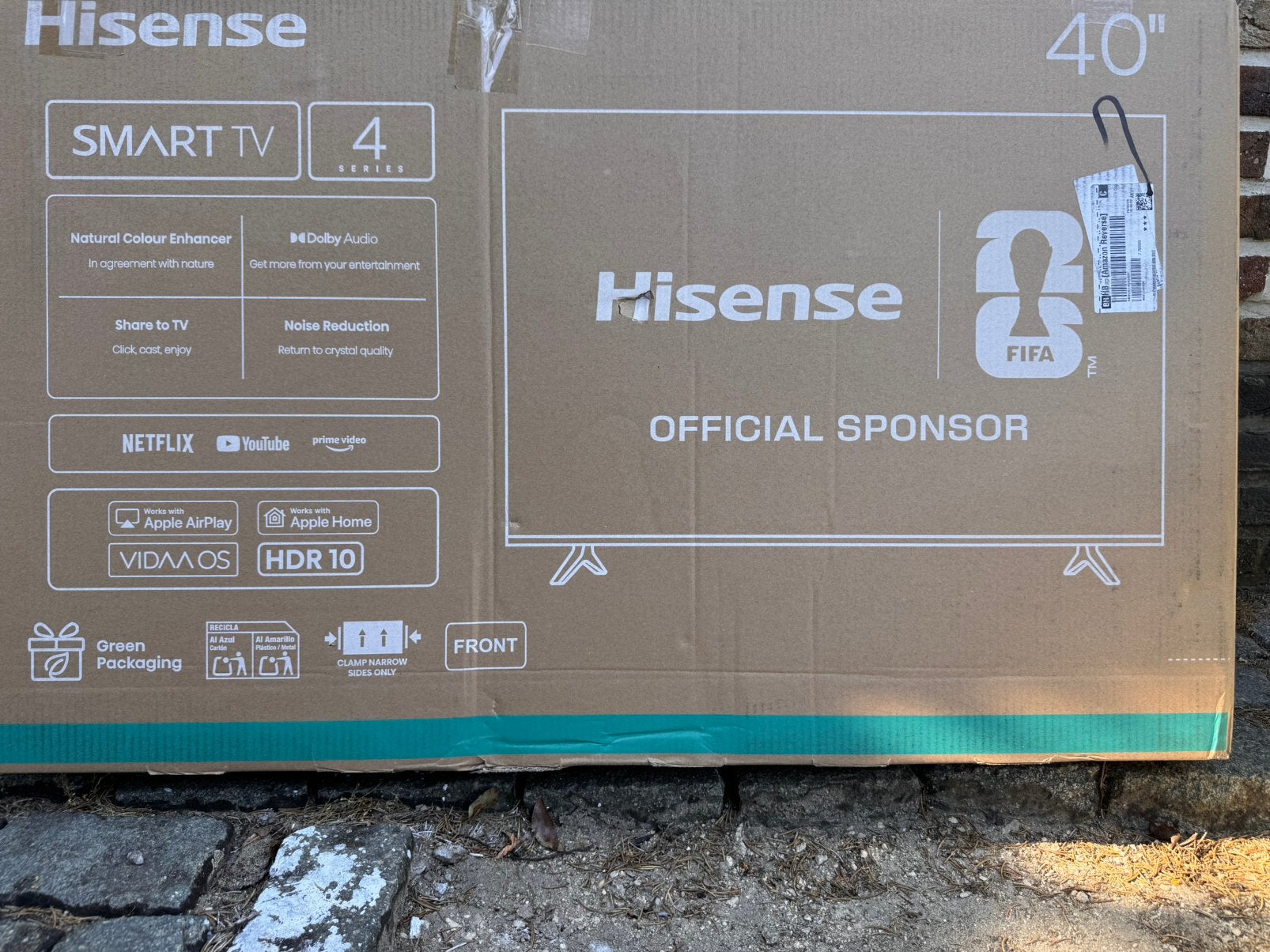 Hisense 40E43QT 40 Smart TV, defect, voor onderdelen, 50 Hz, LCD, Smart TV, Full HD (1080p)