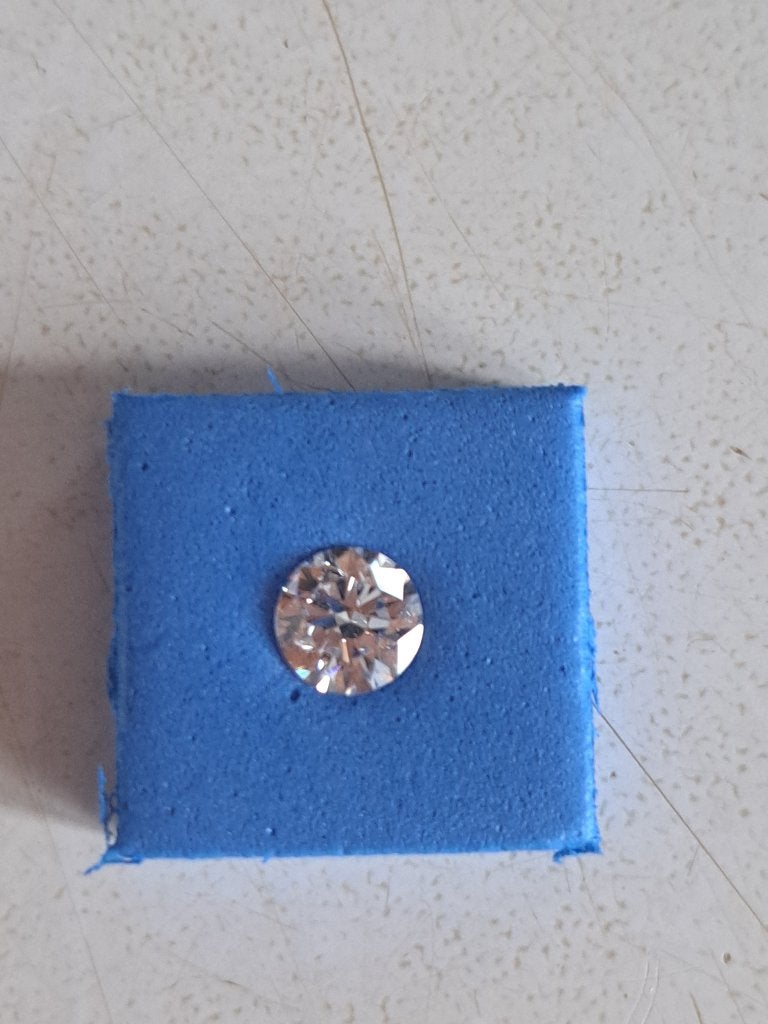 Lab grown diamant 0,51 carat, Handtassen en Accessoires, Ringen, Ophalen of Verzenden, Nieuw, Wit, Dame