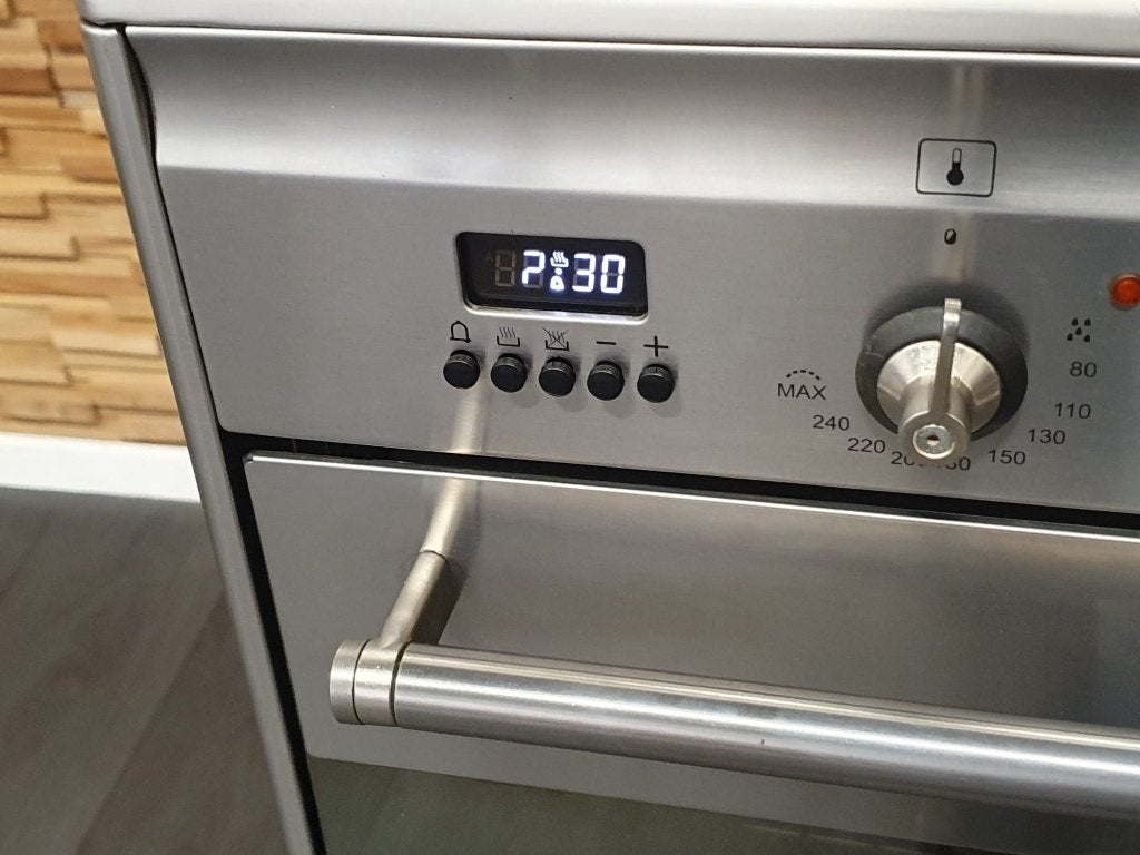 🔥SMEG Fornuis 90cm breed RVS 1 elektrische oven 6 pits, Ophalen, 60 cm of meer, Zo goed als nieuw, Energieklasse A of zuiniger