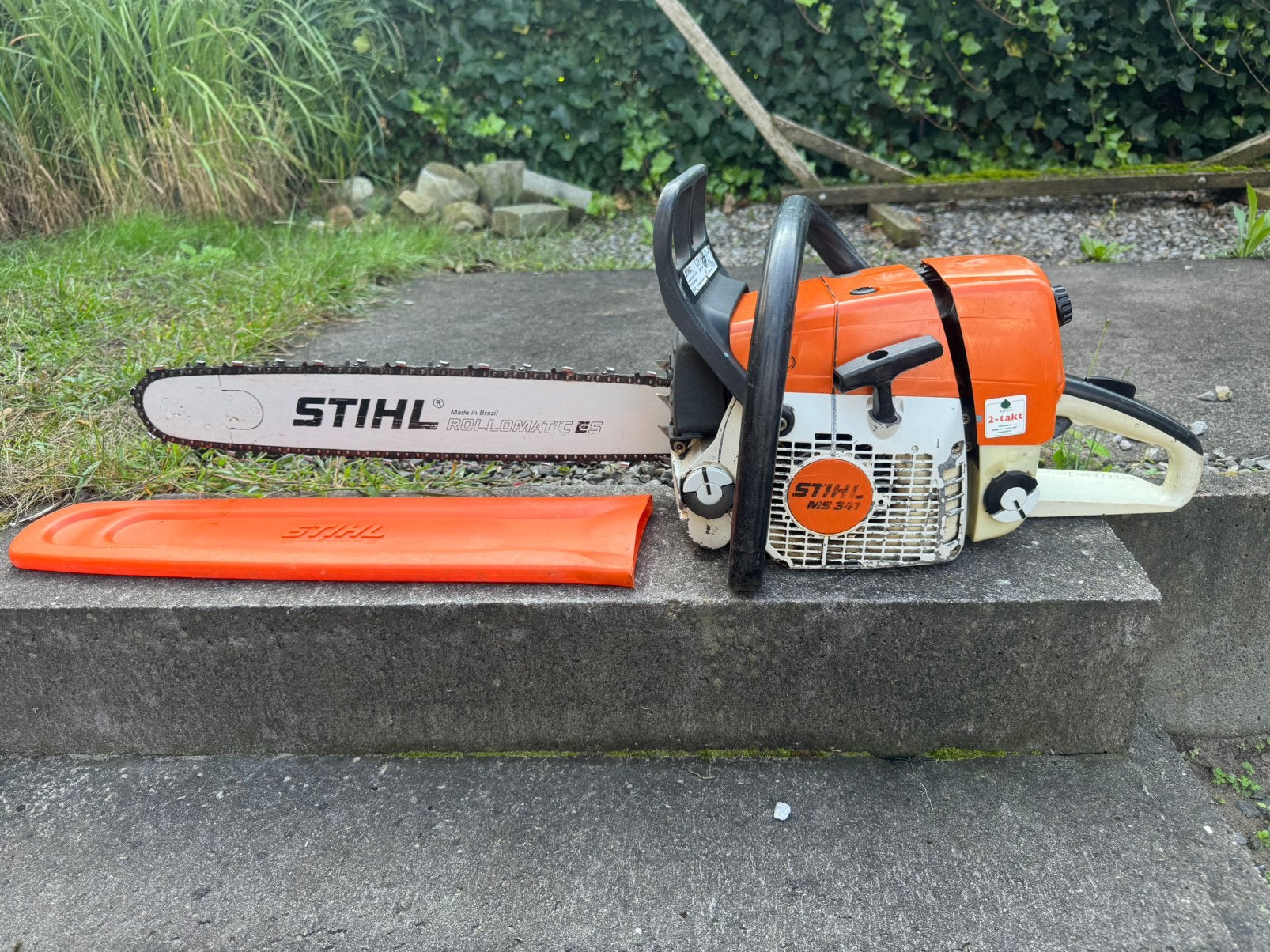 Tronçonneuse Stihl MS 341 60 cc avec nouvelle lame de 50 cm, Enlèvement, Comme neuf