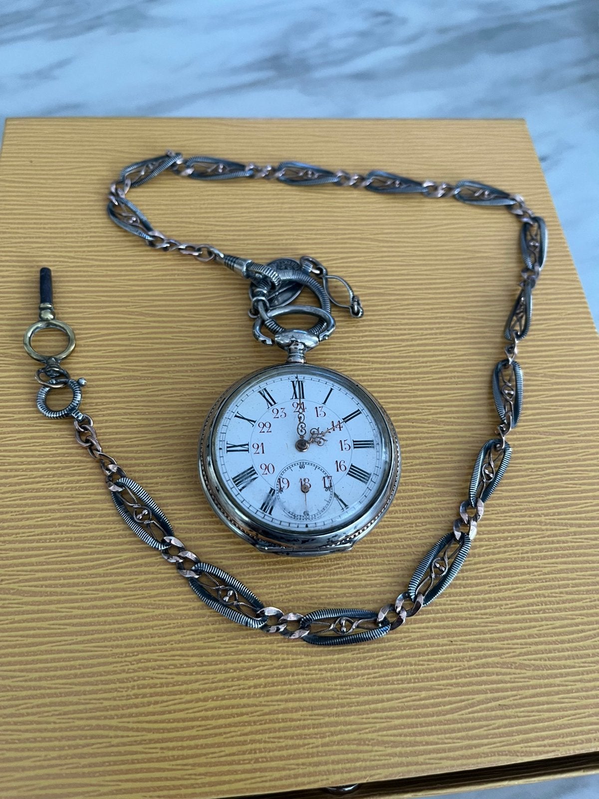 Antike zilveren horloge 800, Ophalen of Verzenden, Zilver, Zakhorloge