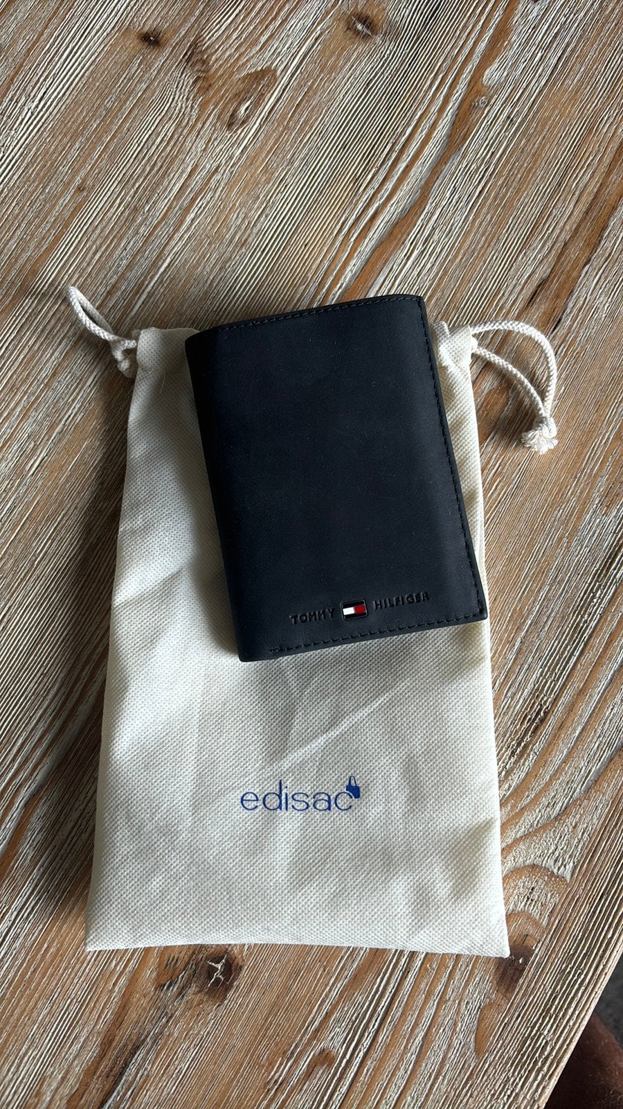 Portefeuille heren, Ophalen, Zo goed als nieuw, Zwart, Leder