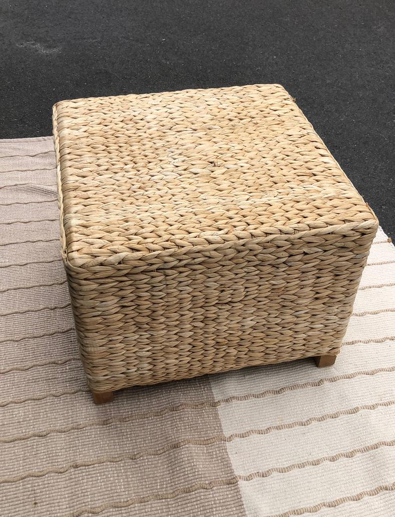 Houten voetenbank en?, Gebruikt, Hout