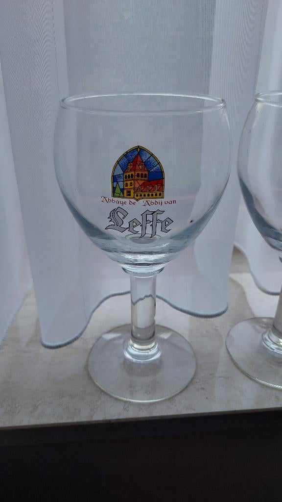 Leffe glazen 33cl, Ophalen, Zo goed als nieuw, Bierglas