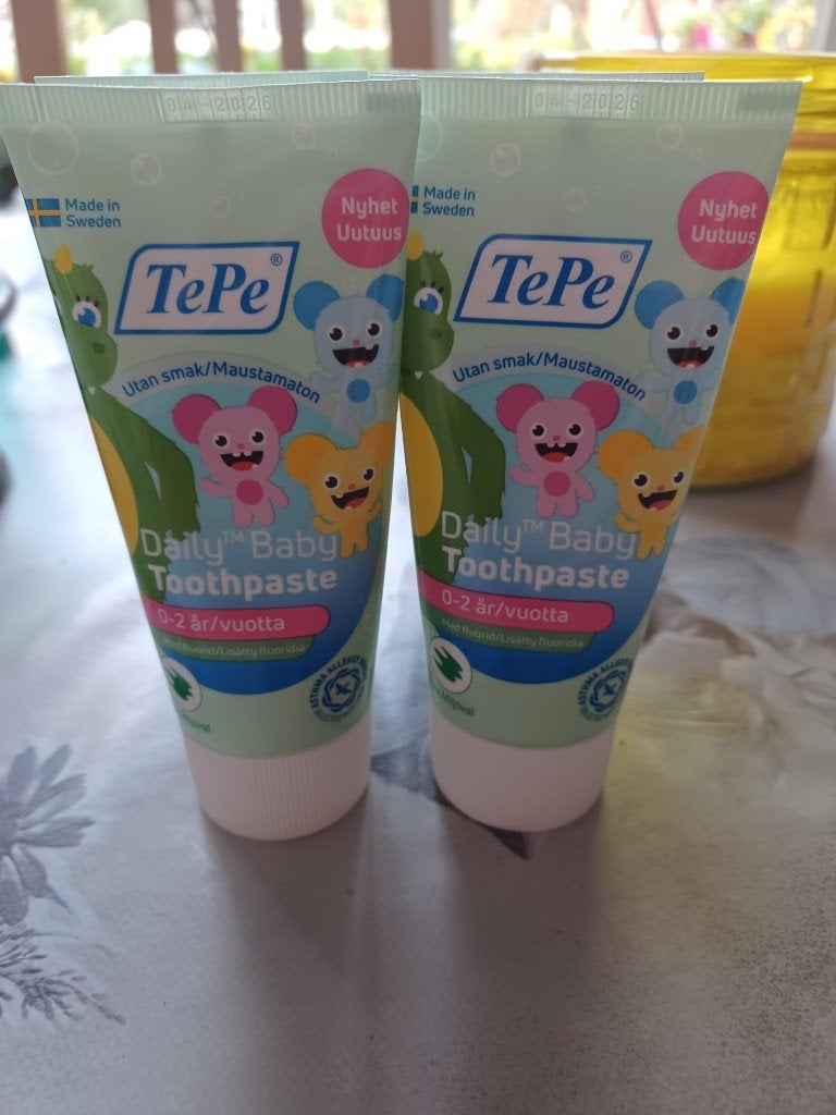 Lot de 6 dentifrices TePe Daily pour bébés (0-2 ans), Envoi, Neuf, Dentifrice