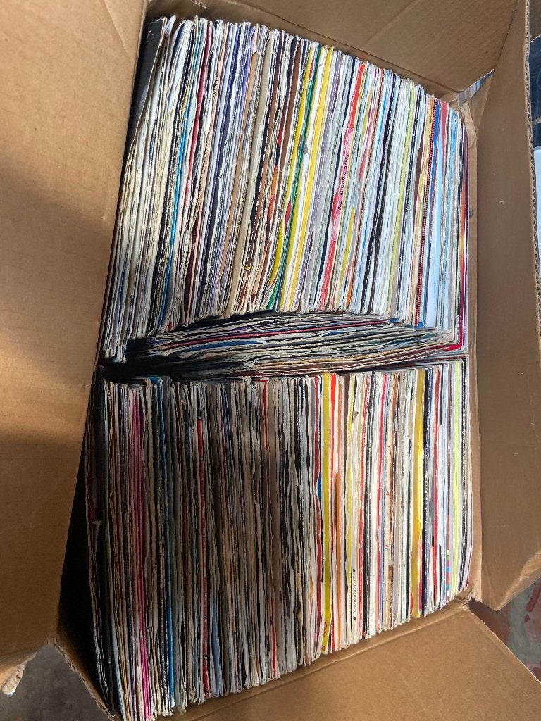 Lot de +/- 450-500 vinyles 45 Tours, CD & DVD, Vinyles Singles, Autres formats, Autres genres, Enlèvement, Utilisé