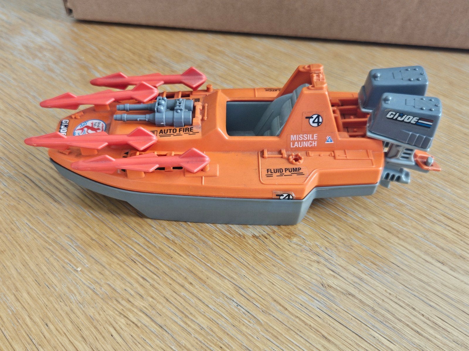 Vintage GI Joe 1986 vehicle DEVILFISH boat with missile, Ophalen