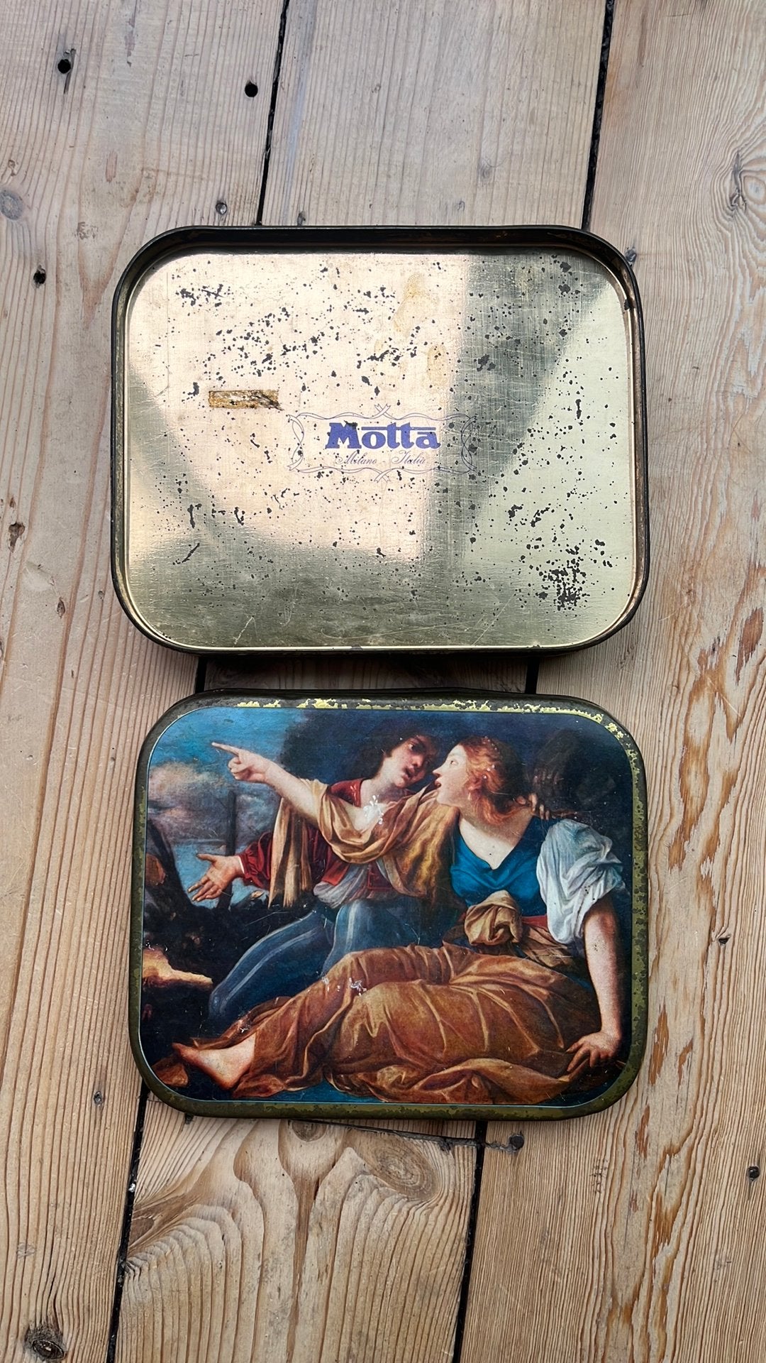 Boite antique Motta Milano, Collections, Boîte en métal, Enlèvement ou Envoi, Utilisé