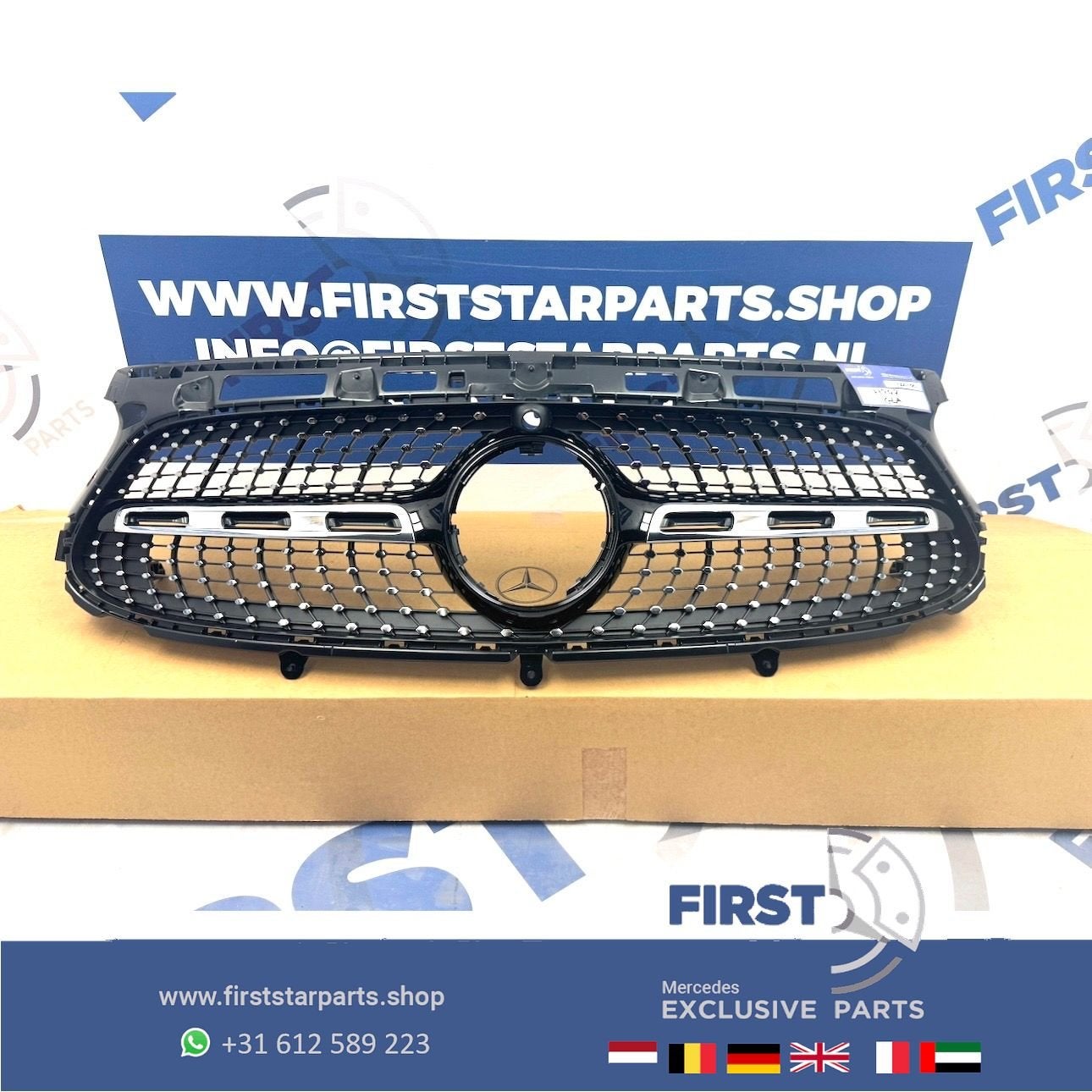 H247 GLA KLASSE AMG DIAMOND GRIL 2019-2023 ORIGINEEL MERCEDE, Gebruikt, -, Ophalen of Verzenden, -