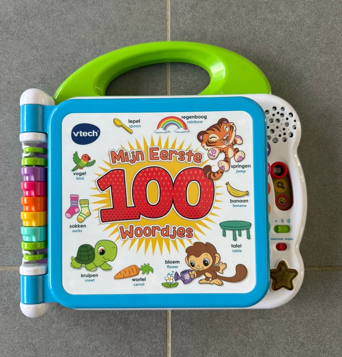Vtech mijn eerste 100 woordjes met licht en geluid, Ophalen, Zo goed als nieuw