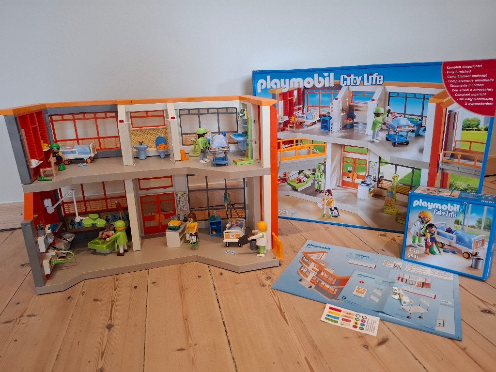 Ensemble de lits d'hôpital et d'appoint Playmobil, Enlèvement, Comme neuf, Ensemble complet