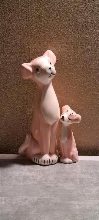 Figurines roses pour chiens, porcelaine (peuvent également ê, Enlèvement ou Envoi, Animal