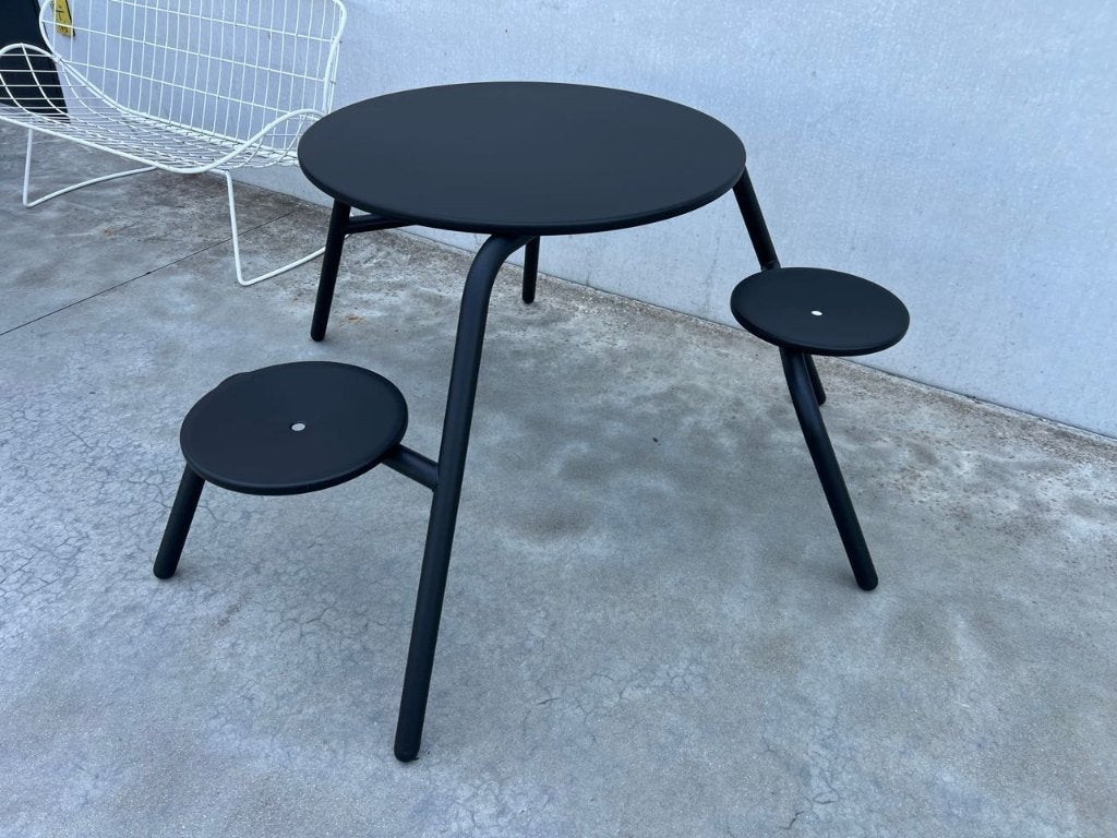 Extremis Virus 3-zit tuintafel, Tuin en Terras, Tuintafels, Nieuw, Rond, Metaal, Verzenden