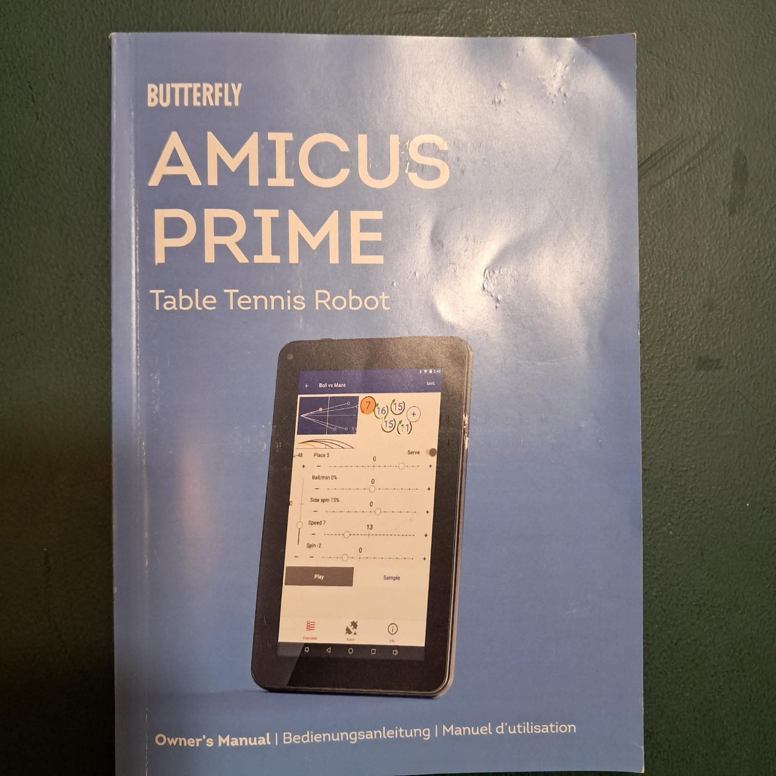 Te koop – Butterfly Amicus Prime tafeltennisrobot, Sport en Fitness, Tafeltennis, Ophalen of Verzenden, Zo goed als nieuw