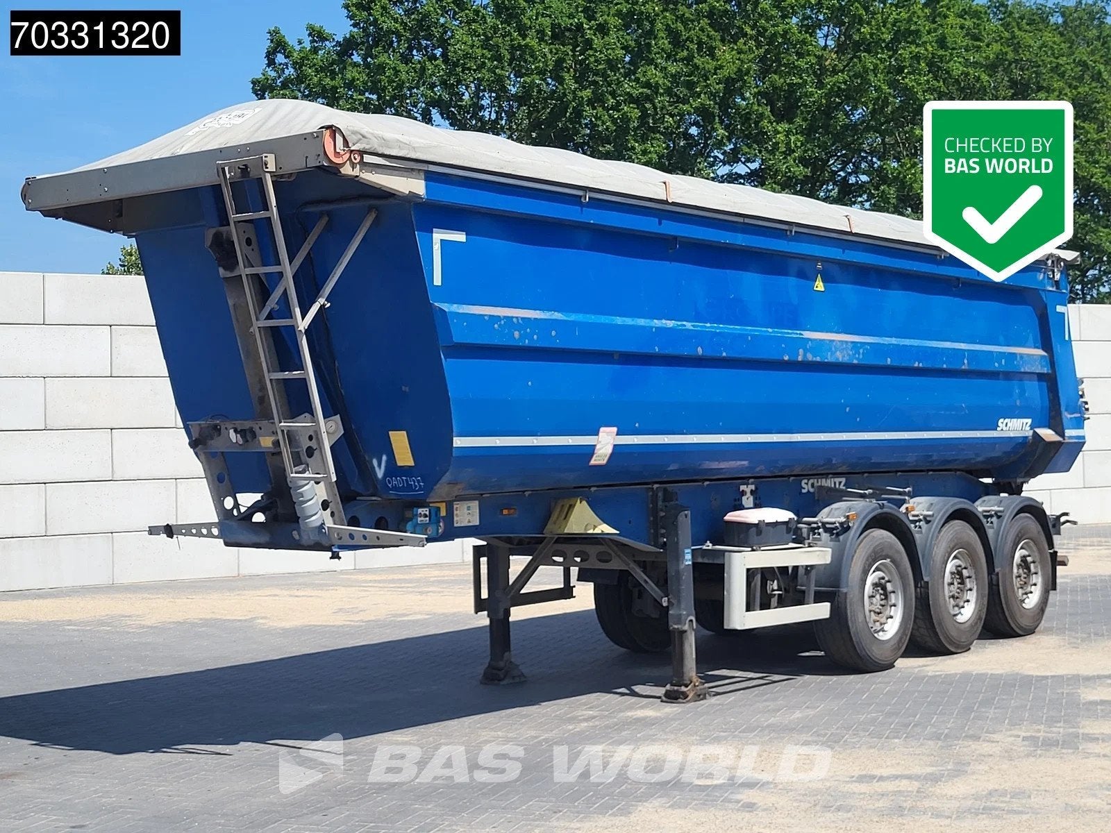 Schmitz SGF*S3 Cramaro 34m3, Autos, Camions, Entreprise, Achat, Remorques et Semi-remorques, Autres carburants, Bleu, Tissu, TVA déductible