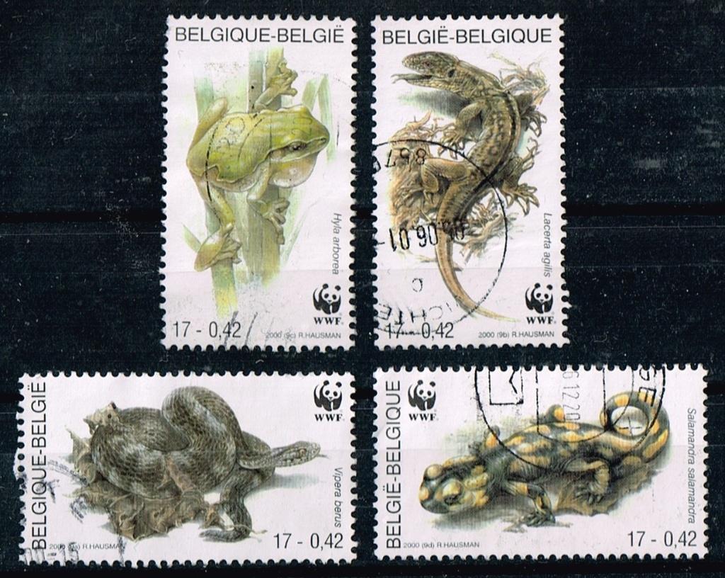 Postzegels uit Belgie - K 5809 - Reptielen en amfibieen, Postzegels en Munten, Postzegels | Europa | België, Gestempeld, Frankeerzegel