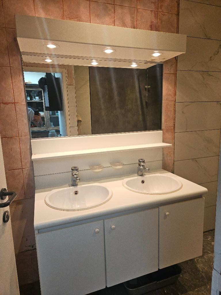 Badkamermeubel + spiegel, Enlèvement, Utilisé, Meuble lavabo