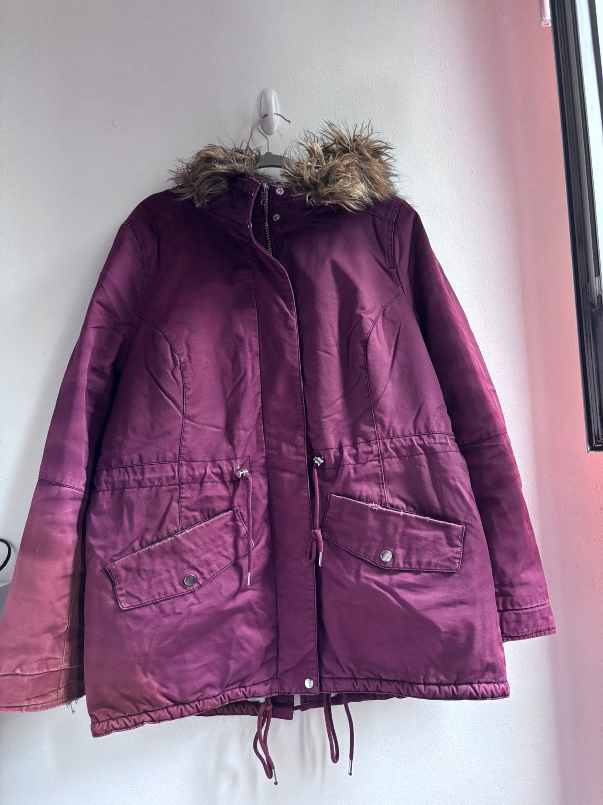Manteau idéal pour l’hiver mais loud a porter, Enlèvement ou Envoi, Porté, Taille 42/44 (L), Violet
