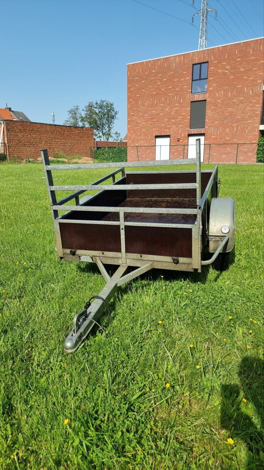 Aanhangwagen max 499kg uitgerust met watervaste betonplexpl, Auto diversen, Aanhangers en Bagagewagens, Ophalen