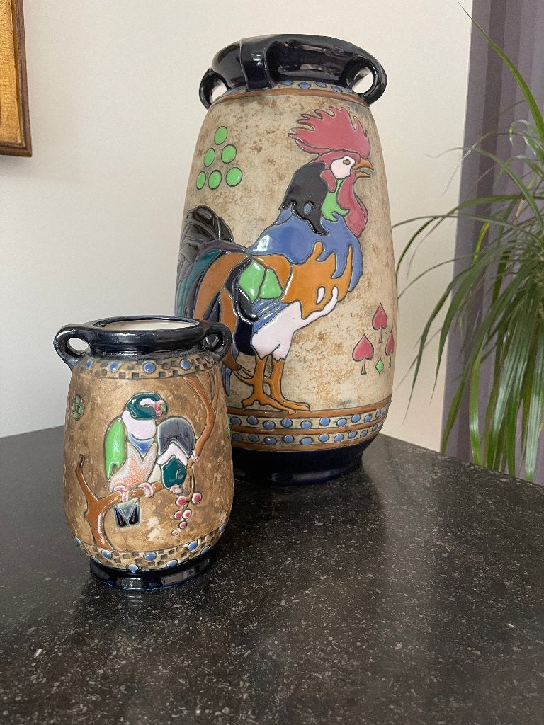 2x AMPHORA Austria CAMPINA ART DECO potten, Ophalen