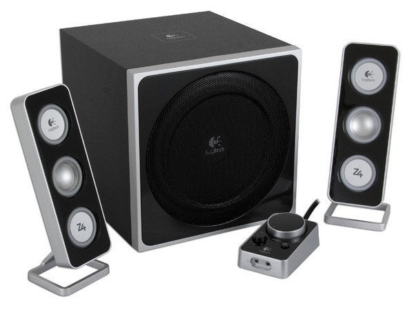 Logitech Z4 Pc boxen, Computers en Software, Pc speakers, Ophalen, Zo goed als nieuw, Audiokanaal 2, Logitech