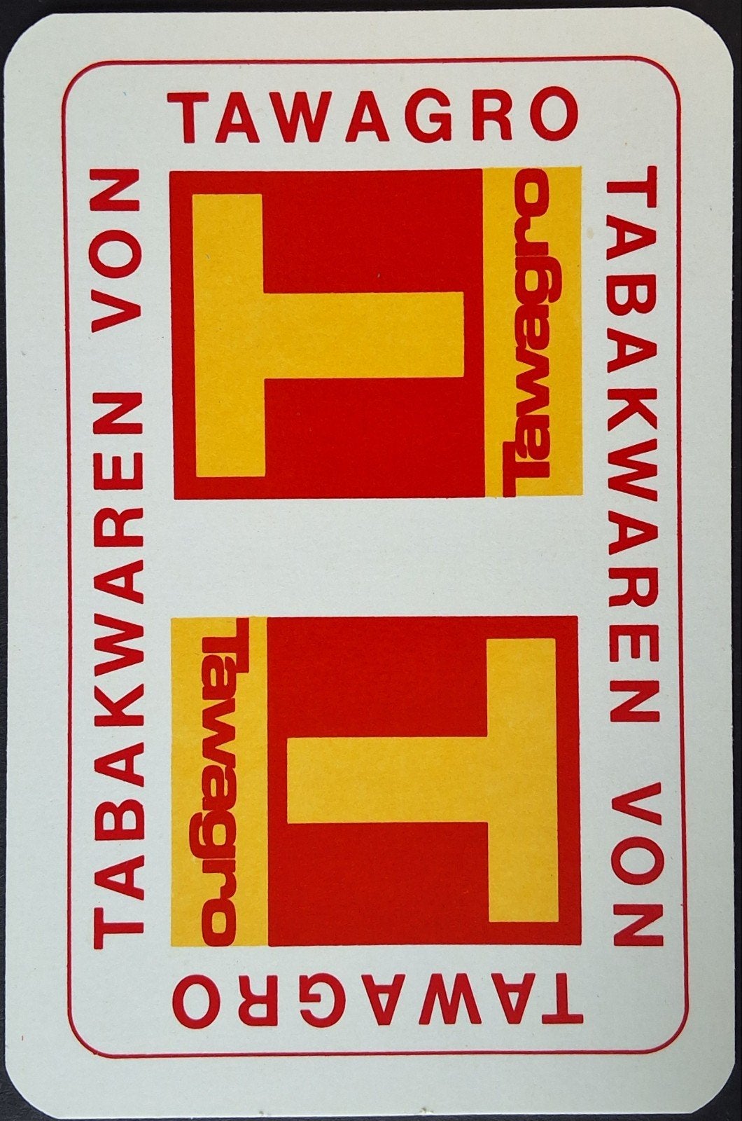 1 Speelkaart Tabakwaren Tawagro, Ophalen of Verzenden