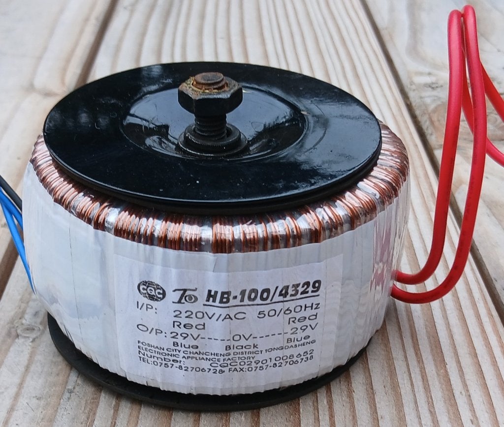 Transformator 220 Volt - 2x 29 Volt, ringkern, Ophalen of Verzenden, Zo goed als nieuw