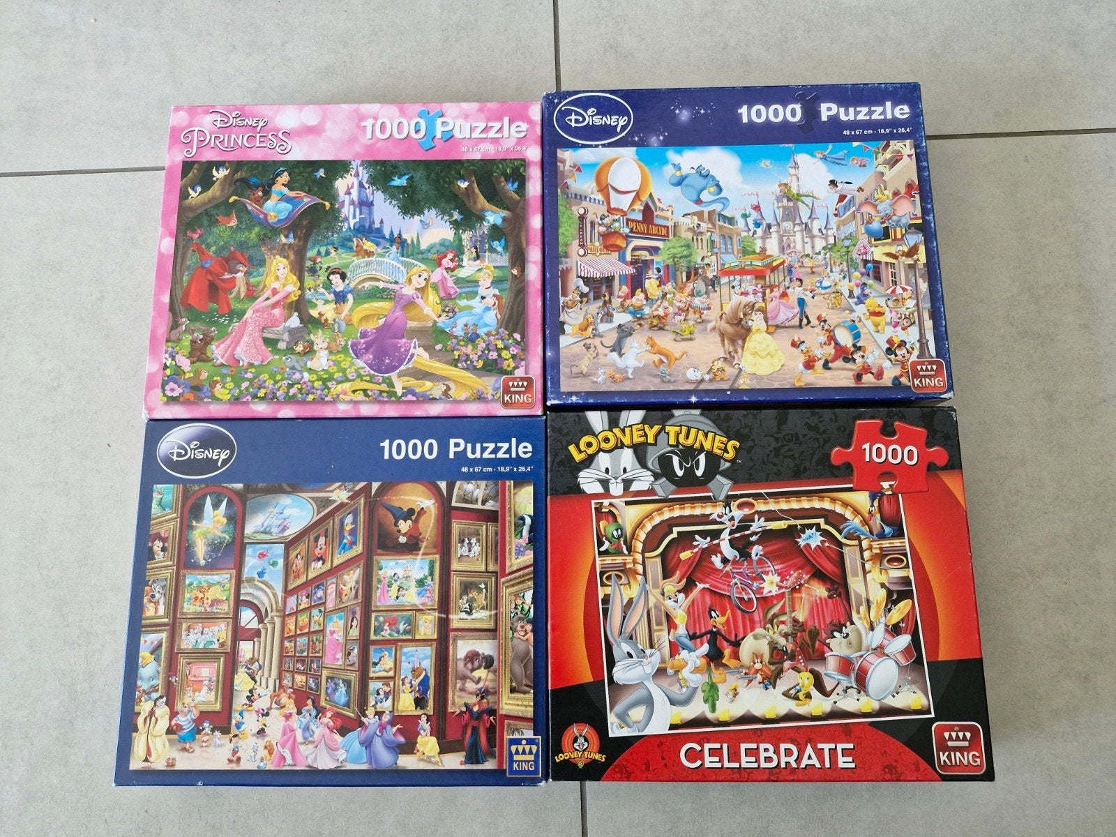 puzzels King Disney & Looney Tunes 1000st, Ophalen of Verzenden, 500 t/m 1500 stukjes, Legpuzzel