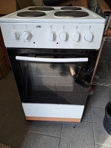 fornuis met bakoven, Ophalen, 4 kookzones, Zo goed als nieuw, Vrijstaand