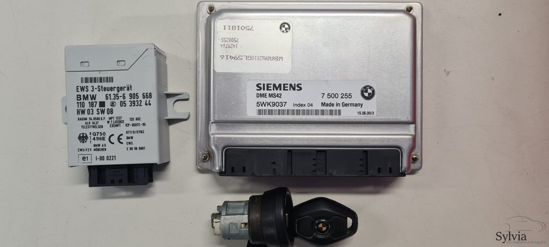 Startset Contactslot + ECU EWS BMW 5 serie E39 M52  7500255, -, Utilisé, -, -