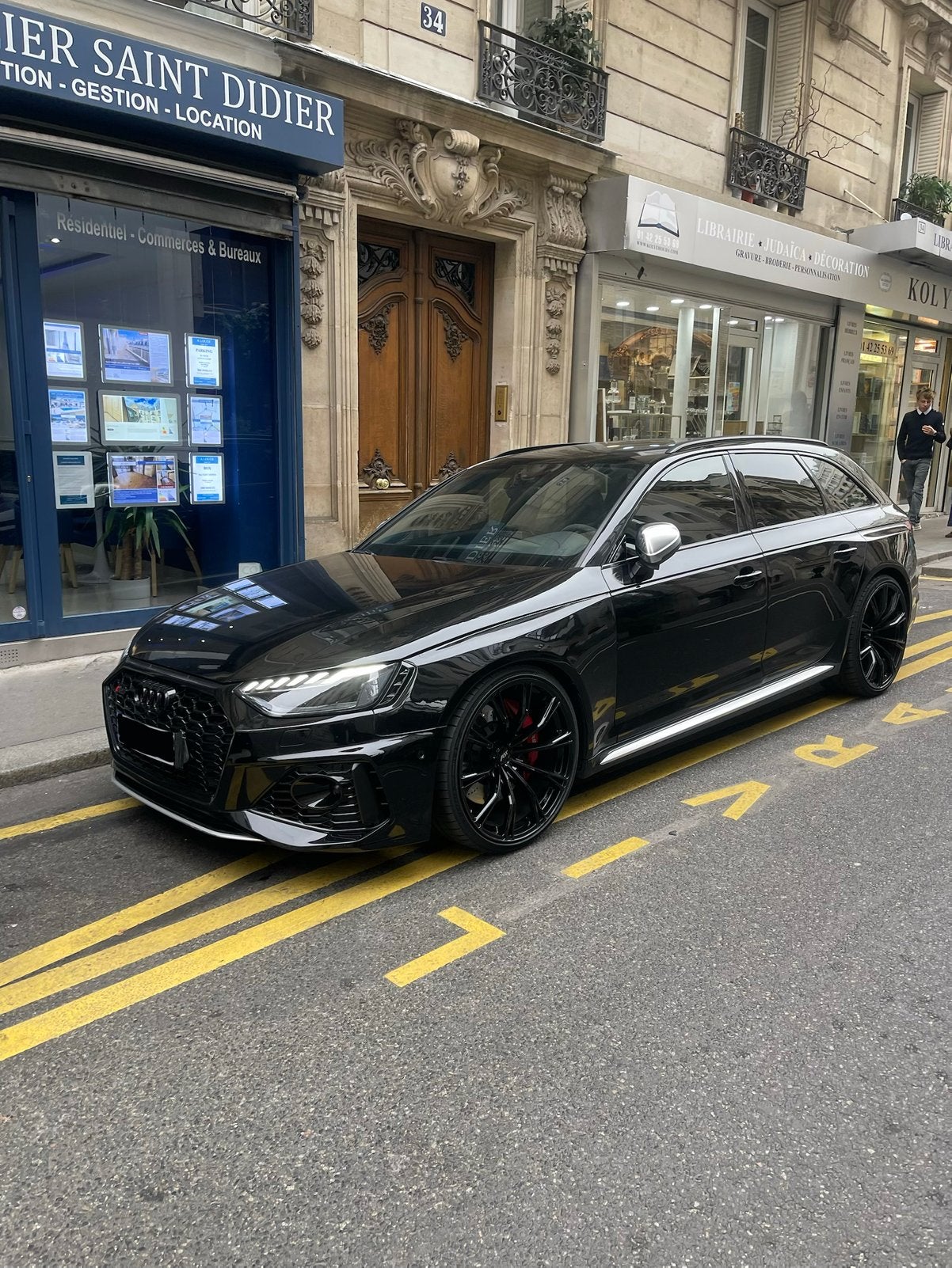 AUDI RS4 V B9.2 AVANT V6 2.9 TFSI 450 QUATTRO TIPTRONIC, Auto's, Automaat, Dealer onderhouden, Zwart, Zwart