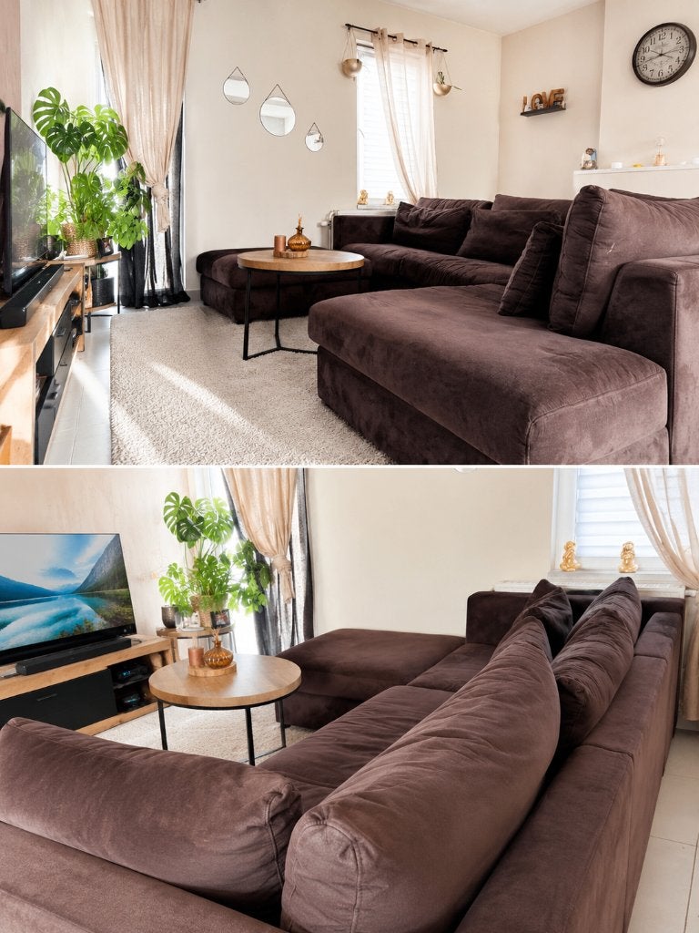 Salon, Huis en Inrichting, Zetels | Zetels, Hoekbank, Zo goed als nieuw, Stof, Vierpersoons of meer
